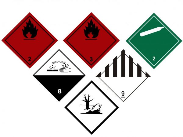 Samlingsbild godsetiketter